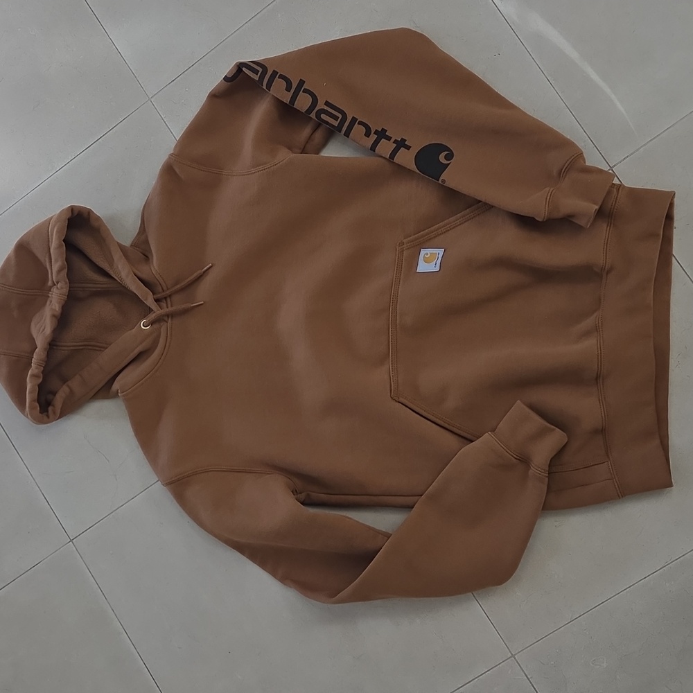 Carhartt Men's Tan Hooded Sweatshirt